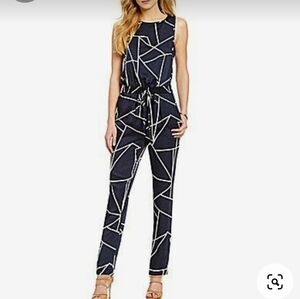 DKNYC Women's Geometric Jumpsuit.